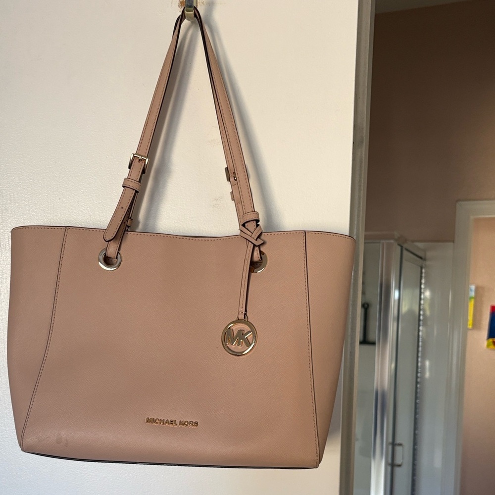 Michael Kors Beige Leather Tote